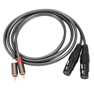 Dual Female Xlr to Rca Cable,Heavy Duty 2 Xlr Female to 2 Rca Male Patch Cable Hifi Stereo Audio Connection Cable Wire