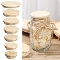 ETXReusable Mason Jar Lid Wide Mouth Cover Wood Lids Various Sizes Wooden Kitchen Organization Bottle Sealing Caps Canning Storage