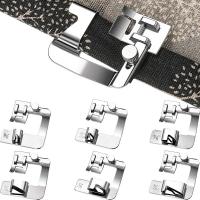 6 Pieces Rolled Hem Pressure Foot Sewing Machine Presser Foot Hemmer Foot Set (3/8 Inch, 4/8 Inch, 5/8 Inch, 6/8 Inch, 7/8 Inch, 8/8 Inch) Adjustable Wide