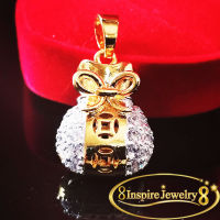 INSPIRE JEWELRY   จี้น้ำเต้าดูดทรัพย์ สลักยันต์โดยรอบ น้ำเต้าดูดทรัพย์  ดูดทรัพย์ ดูดเงิน ดูดทอง ดูดโชคลาภ.