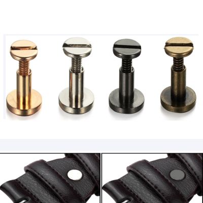 10SET Iron Round Head Nut And Screw DIY Brass Nail Clothes/Bag/Shoes/Bookkeeping Leather Craft Cloth Button Solid Nail Bolt Tool