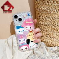 เคส OPPO Reno 4 PRO Reno 4F Reno 5 Reno 5F Reno 6 Reno 7 Reno 7Z Reno 8 Reno 8Z PRO Reno 8T น่ารักลายการ์ตูน Sankitty Pacha Kulomi 3D คลื่นเคสนิ่มใส่โทรศัพท์ครีมปกป้องด้านหลัง