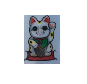 Sticker mèo thần tài dạng nổi dán nhiều vị trì