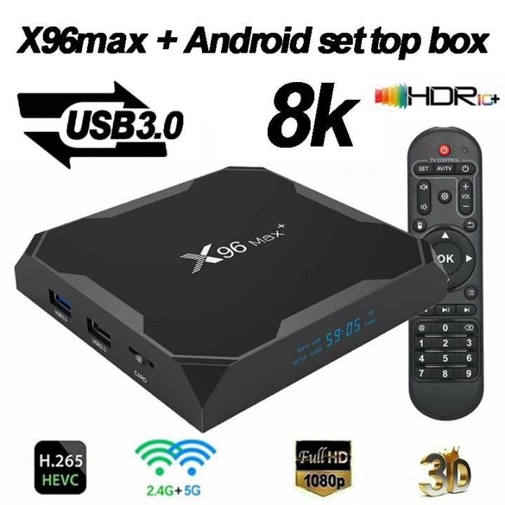 x96-max-plus-32gb-rom-แรม-4gb-32gb-wifi-2-4-5g-bluetooth-cpu-s905x3-android-9-รองรับlan100m-android-tv-box