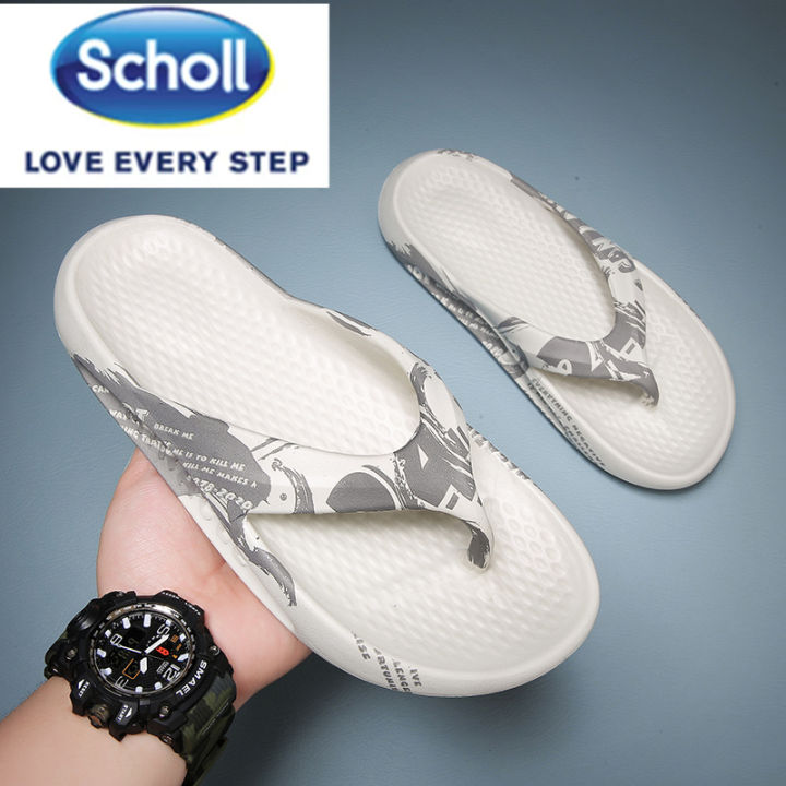 scholl-รองเท้าแตะสำหรับนวดรองเท้าแตะสไตล์ใหม่และรองเท้าแตะสำหรับผู้ชายรองเท้าแตะเพื่อสุขภาพบ้านพื้นแบนด้านนอกสวมใส่ได้ทุกแบ-รองเท้าสกอลล์-nbsp-รองเท้าสกอ-สกอล์-scholl-รองเท้าสกอลล์-scholl-รองเท้า-scho