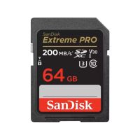 การ์ด SD 64gb SanDisk Extreme Pro UHS-I 4K U3 สูงสุด 200Mbps รับประกันตลอดอายุการใช้งาน