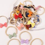 kidsbows Bán Sỉ Băng Đô Mini Nơ Ruy Băng Cho Bé Gái Băng Đô Nylon Co Giãn