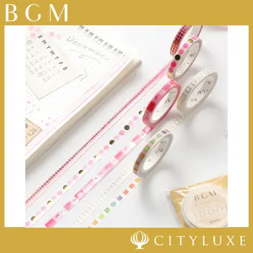 BGM Checkered Gold Washi Tape Checklist Box Thin for journals