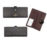 กระเป๋าสตางค์ COACH CH414 SLIM WALLET IN SIGNATURE CANVAS (IMAA8)