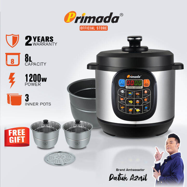 primada pressure cooker 3 liter