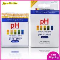 JIYAN2866 100ct ความแม่นยำสูง แถบทดสอบ PH 4.5-9.0 ความไวสูง กระดาษลิตมัส เต็มช่วง กระดาษทดสอบค่า pH ความเป็นกรดของร่างกายและความเป็นด่าง