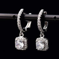 OEVAS Real 0.51 Carats D Color Moissanite Drop Earrings For Women 100 925 Sterling Silver Sparkling Wedding Party Fine Jewelry