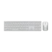 Rapoo 9550G Bluetooth Wireless Keyboard And Mouse Set, Ultra-Thin Portable Blade Point การออกแบบหลายโหมดสำหรับสำนักงาน,สีขาว