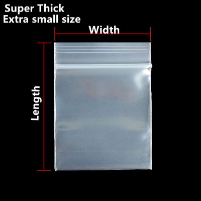 1000pcs/Lot Small More Thicker PE Ziplock Bag All Clear Ring Crystal Packing Pouches Reusable Powder Zipper Lock Sack Mini Bags Wall Stickers Decals