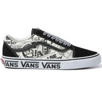 VANS OLD SKOOL VANS COLLAGE BLACK WHITE (สินค้ามีประกันแท้)