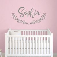 Personalized Girl Name Wall Vinyl Sticker Rustic Nursery Bohemian Decor Boho Decals Home Decor For Kids Baby Room Wallpaper S052 Window Sticker and Fi