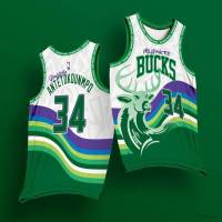 เสื้อกีฬาบาสเก็ตบอล HQ1 NBA Jersey Bucks Antetokounmpo พลัสไซซ์ สําหรับผู้ชาย และผู้หญิง QH1