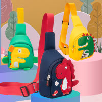 GREATOP 3D Dinosaur Kids Chest Bag SBR Neoprene Cartoon Shoulder Bags for Boys Girls 2-6 Year Outdoor Money Pouch Baby Zipper