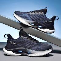 Carbon Plate Men Running Shoes Mesh Breathalbe Sports Shoes New Cushioning Ultralight Jogging Walking Training Sneakers For Male