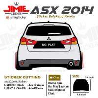 （Kvs auto parts）สติ๊กเกอร์เคอเรตาสติกเกอร์ Belakang Mitsubishi ASX 2014 Warna dan No Plat ที่กำหนดเอง