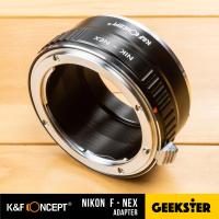 K&amp;F NIK F-NEX Adapter แปลงเลนส์ Nikon F ( Ai / Ais ) เพื่อเอามาใส่กล้อง Sony Mirrorless ( NEX / E / FE ) ( Lens mount adapter Nikon F Mount Ai / Ais For Sony ) ( เมาท์แปลง อแดปเตอร์ ) ( NIK F-NEX / NIK F-E / NIK F-FE ) ( Geekster )