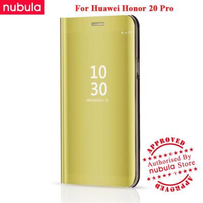 Nebula สำหรับ Huawei Honor 20 Pro เคสพลิก Luxury Mirror Clamshell กรณี Hard Flip Clear View เคสแบบพับปิดได้สำหรับ Huawei Honor 20 Pro