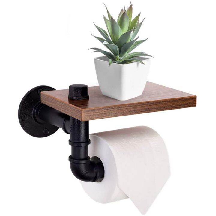 rustic-industrial-toilet-paper-roll-holder-pipe-floating-holder-for-home-bathroom-wall-mounted-shelf