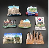 Fridge Magnet Souvenir Dubai Panorama Roma Colosseum Di Trevi Berlin Germany Salzburg Austria South Korea Fontana Country Decor