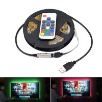 5V USB LED Light Strip 3 Key/RF Remote Control RGB 5050 Colorful Self-adhesive TV Background Lighting Diode Tape Decoration