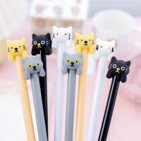 【LZ】♦ↂ  Cute Cat Erasable Gel Pen Punho Lavável Borracha Mágica Tinta Azul Recargas Rod Kids School Papelaria 0.5mm 4Pcs