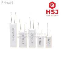 5pcs 3W SQM vertical straight plug-in wound wire cement resistor 3W 1R 2 5 10 20 30 47 50 100 200R/ohm White resistor