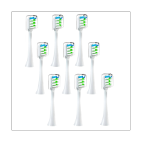 9PCS Replacement Brush Heads for SOOCAS V1 V2 X3 X3U X5 D2 D3 SOOCARE Sonic Electric Toothbrush Head Soft Bristle B