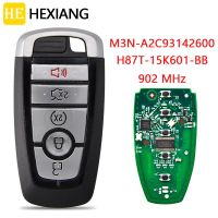 HE Xiang Kunci Remote Mobil สำหรับ Ford Fusion Explorer ขอบ Mustang ชิป ID49 902Mhz Auto Smart Keyless Control Reploys Promixity Card