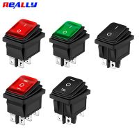 2/5PCS KCD4 Waterproof Boat Rocker Switch 6Pin 4Pin Latching On Off SPST/SPDT 16A 220V Llluminated Power Switch