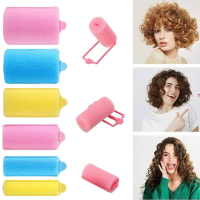 6-14Pcs ฟองน้ำนุ่มโฟมเบาะลูกกลิ้งผม Curlers ร้านทำผมตัดผม DIY Curls Hairdressing ชุด DIY Home เครื่องมือจัดแต่งทรงผม