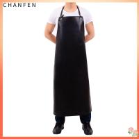 CHANFEN Butchers ผ้ากันเปื้อนหนัง Pu กันน้ำในครัวกันเปื้อนห้อยคอกันน้ำมัน