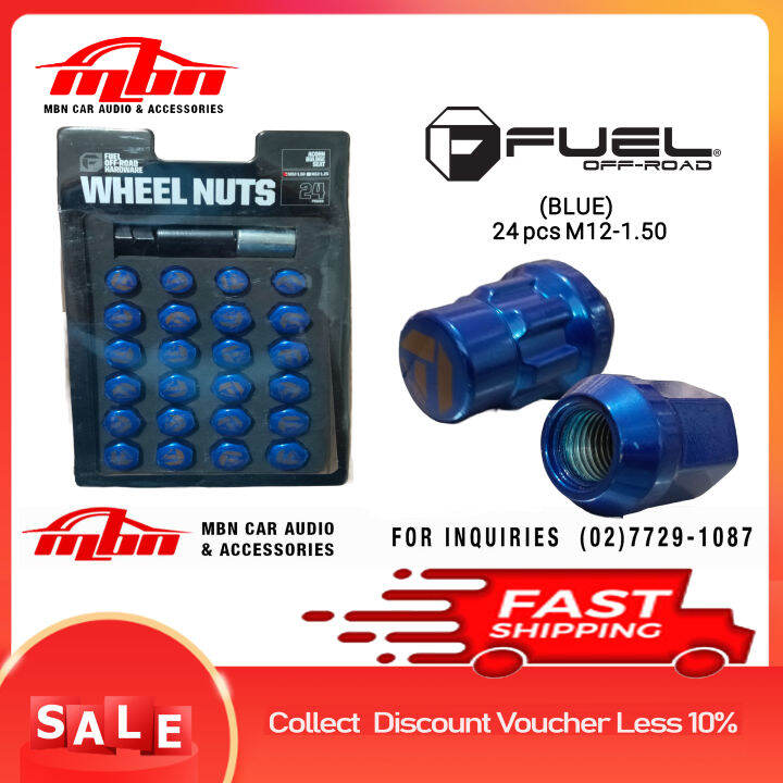 Car Wheels Hub Bolts/ Lug Nuts Fuel Off Road Lugnuts M121.5mm Available Colors Blue / Red