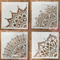 20*20cm Mandala 1/4 Wheel Circle Buddhism DIY Layering Stencils Painting Scrapbook Coloring Embossing Album Decorative Template Shoes Accessories