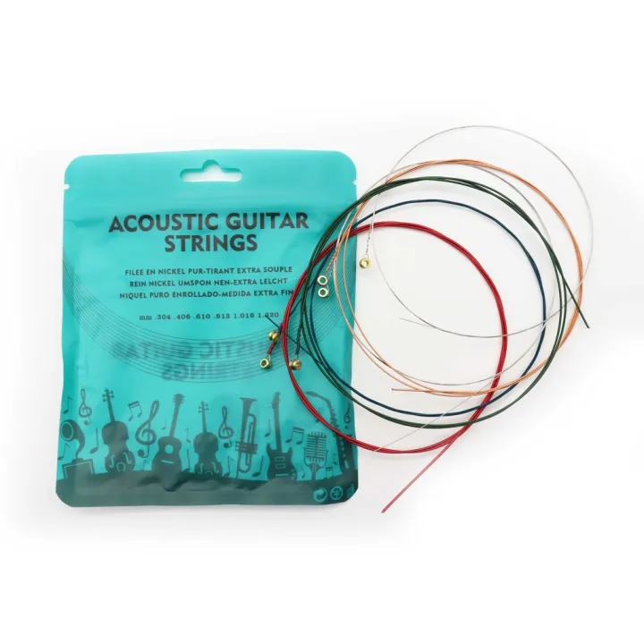 (Ready Stock) Amazthing Acoustic Guitar String Set Colorful (6 strings