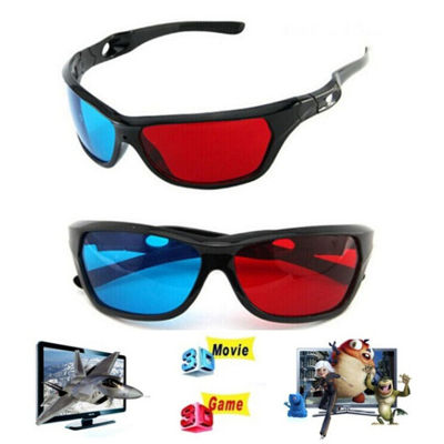 baoda แว่นตา3D สีแดงสีน้ำเงินสีดำสำหรับมิติ anaglyph TV ภาพยนตร์ DVD เกม