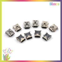 Bhece 10ชิ้น/เซ็ต5pin ขั้วต่อ USB ขนาดเล็กที่เสียบแจ็คใส่แผ่นขั้วต่อ Usb ที่นั่งขนาดเล็ก