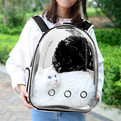 ✸☑ Cat Bag Breathable Portable Pet Carrier Bag Outdoor Travel Backpack For Cat Dog Transparent Bag Pet Backpack Pet Supplies 1PC