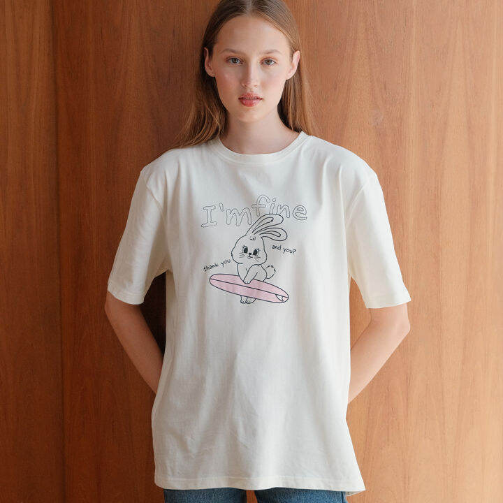 animal-on-vacation-oversize-tee-เสื้อยืดโอเวอร์ไซส์-สกรีนลายซัมเมอร์