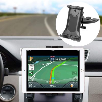 ช่องใส่ซีดีรวมติดรถยนต์ขาตั้งปรับได้4-12นิ้วซีดีรถสล็อตแท็บเล็ตพีซีที่วางไอแพดโทรศัพท์มือถือตัวยึด GPS 12ตัว