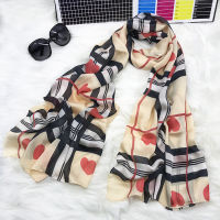 2021 fashion Women silk Scarf Hijab Pashmina Warm Shawls And Wraps Lady Print heart Neck Scarves Bufanda