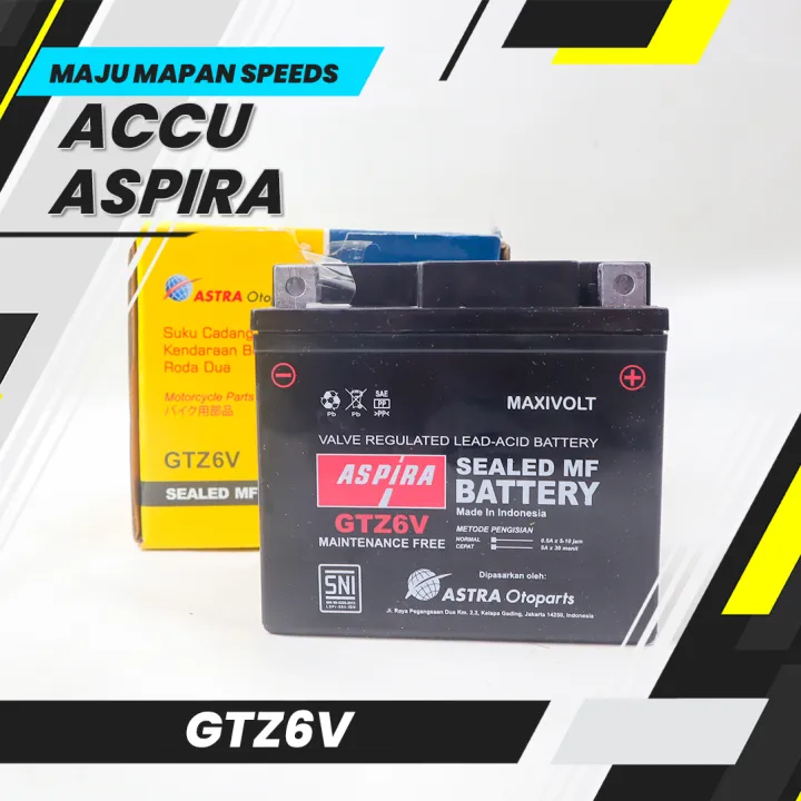 Accu GTZ6V Aspira / Aki Kering GTZ6V Aspira | Lazada Indonesia