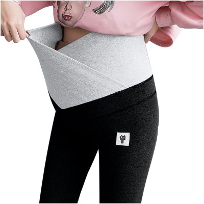 สีเดียวกับสัญลักษณ์แมวกางเกงหลวมปรับกางเกงคุณแม่ได้เอวสูงผู้หญิงกางเกงเลกกิ้งกางเกงผู้หญิง Premama