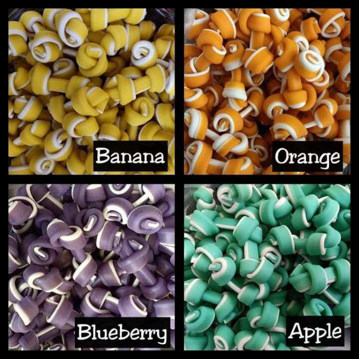 KNOTTED BONE DOG TREATS (small) sold 3pcs/pack Lazada PH