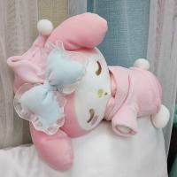 ตุ๊กตามือนิ่ม8นิ้วลายการ์ตูน Sanrio ผ้ากำมะหยี่สำหรับนอน Hello Kitty Cinnamoroll My Melody Pompom Purin Kuromi