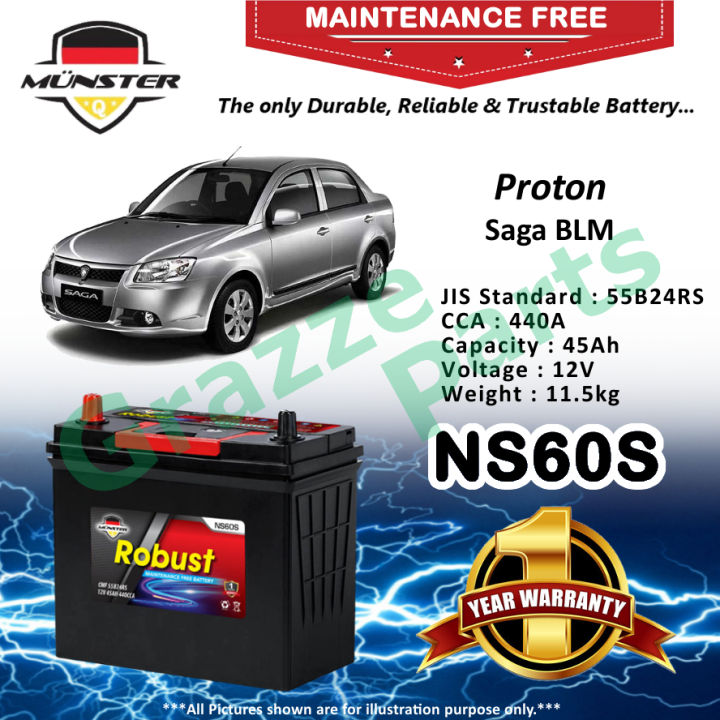 M Nster Robust Mf Cmf Ns S B Rs Ah Car Battery Bateri Kereta